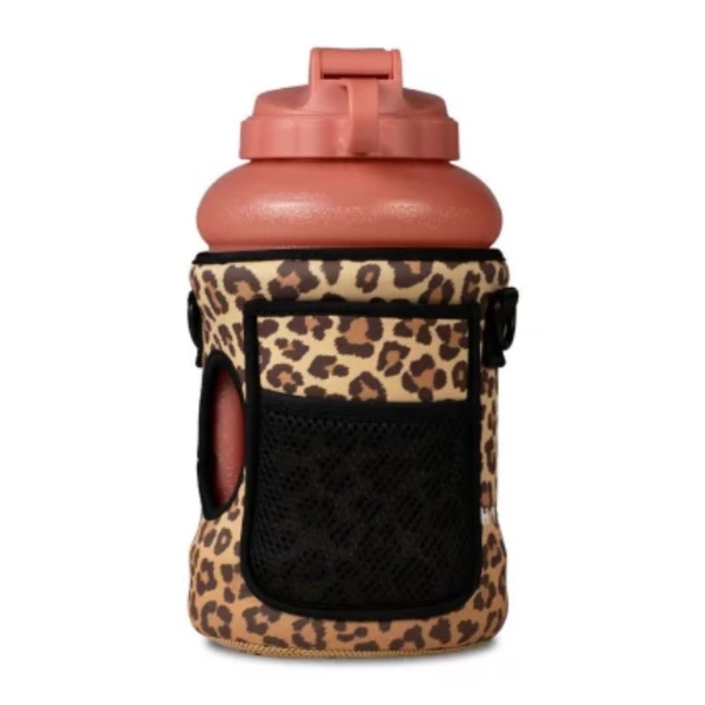 HydroJug 73 Ounce Jug Straw and Animal Print Sleeve Combo